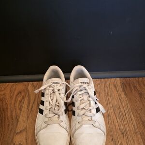 Adidas Men's Cream and Black Sneakers